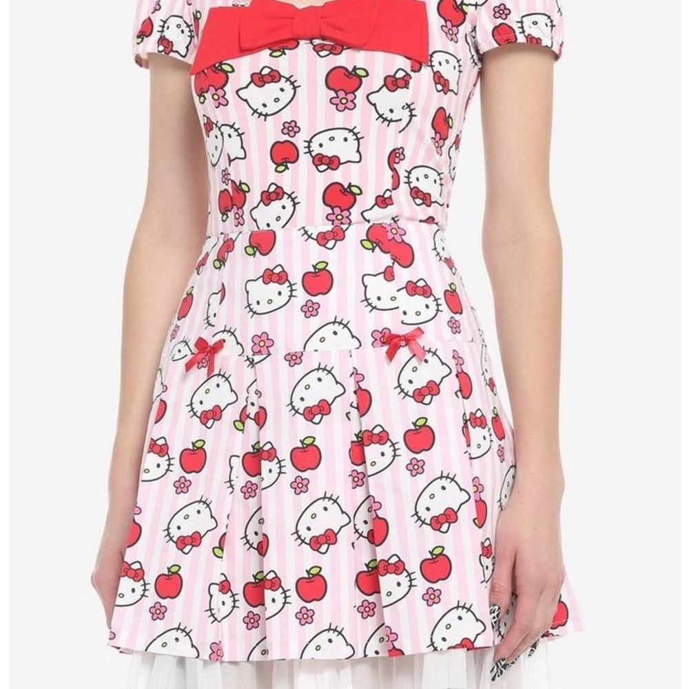 Hello Kitty Apple Stripe Girls Skimmer Top and skirt plus  size 3